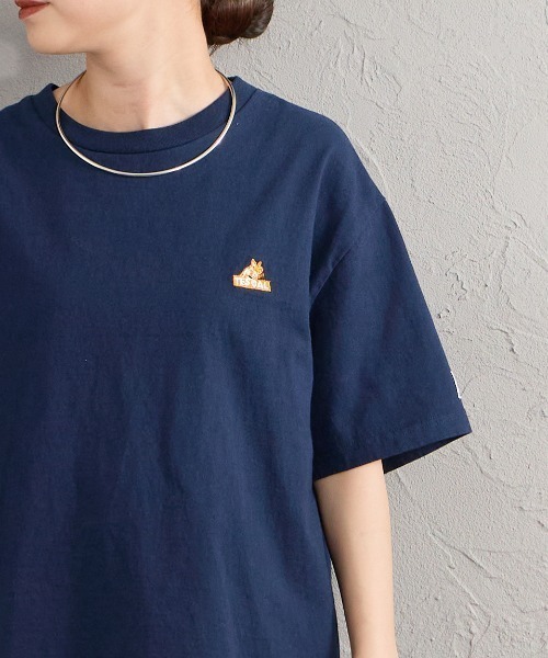 The Endless Summer（エンドレスサマー）の「[THE ENDLESS SUMMER/エンドレスサマー] 別注 TES CAL ワンポイントロゴ刺繍 バックプリントTシャツ（Tシャツ/カットソー・レディース・ブラック/ネイビー/ホワイト・L/M/S/XL）」の5枚目の写真