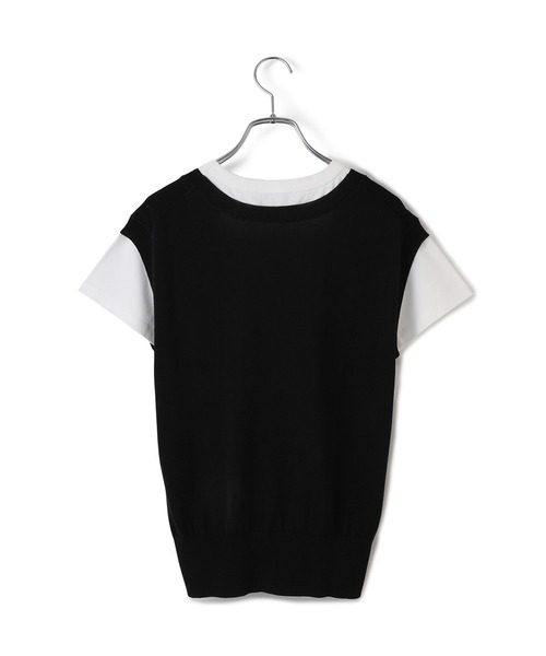 ADAM ET ROPE'(アダムエロペ)の「レイヤードプルオーバー(Tシャツ/カットソー・レディース・ブラック系その他/ベージュ系その他・FREE)」の3枚目の写真