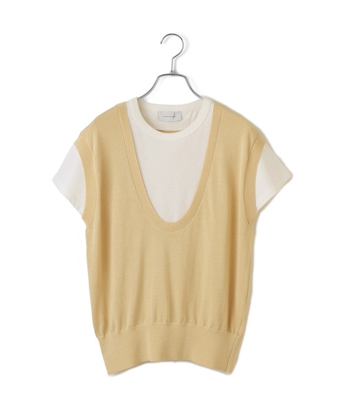ADAM ET ROPE'(アダムエロペ)の「レイヤードプルオーバー(Tシャツ/カットソー・レディース・ブラック系その他/ベージュ系その他・FREE)」の22枚目の写真