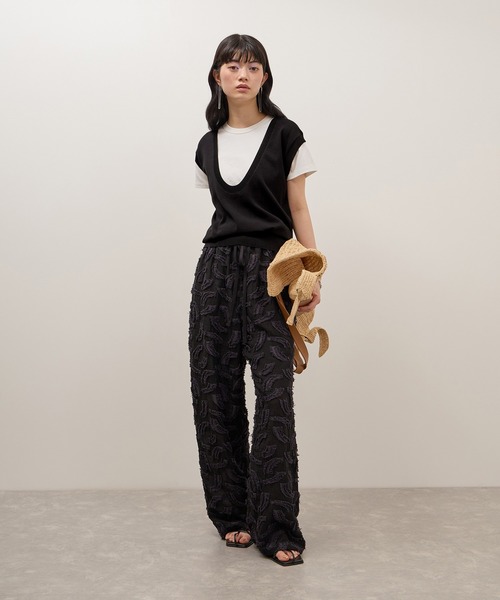 ADAM ET ROPE'(アダムエロペ)の「レイヤードプルオーバー(Tシャツ/カットソー・レディース・ブラック系その他/ベージュ系その他・FREE)」の11枚目の写真