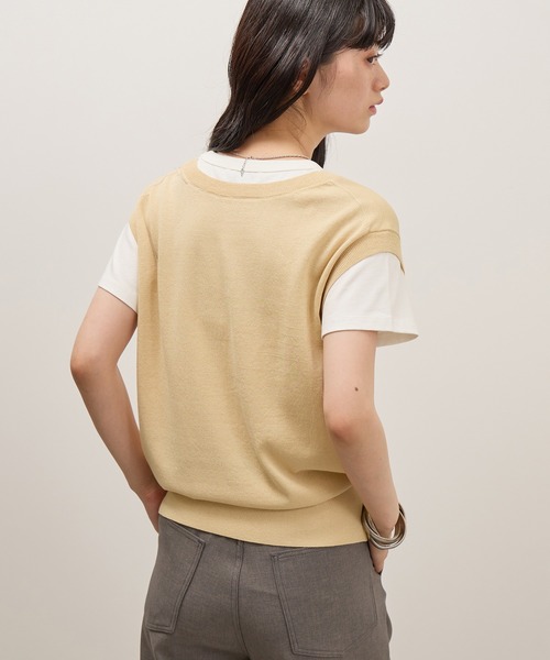ADAM ET ROPE'(アダムエロペ)の「レイヤードプルオーバー(Tシャツ/カットソー・レディース・ブラック系その他/ベージュ系その他・FREE)」の15枚目の写真