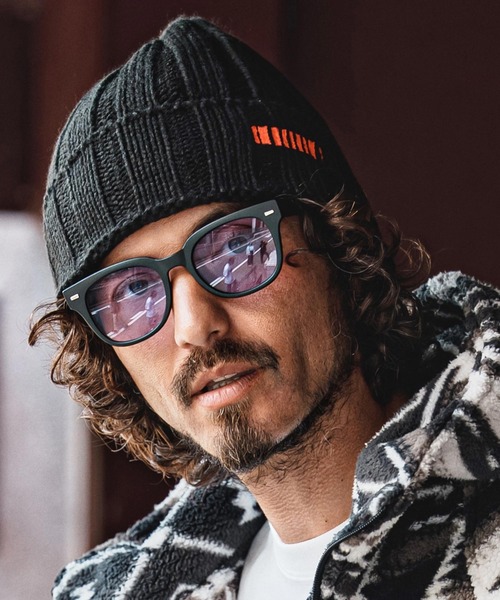 felkod（フィルコッド）の「mko13693- Wide Rib Knit Beanie ローゲージニット帽(F26A350)（ニットキャップ/ビーニー・メンズ・グレー/ブラック×ピンク/ブラック×ホワイト/サンドベージュ・FREE）」の2枚目の写真