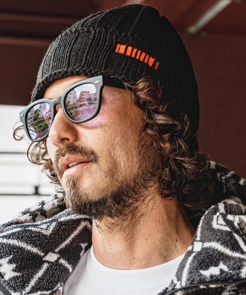 felkod（フィルコッド）の「mko13693- Wide Rib Knit Beanie ローゲージニット帽(F26A350)（ニットキャップ/ビーニー・メンズ・グレー/ブラック×ピンク/ブラック×ホワイト/サンドベージュ・FREE）」の6枚目の写真