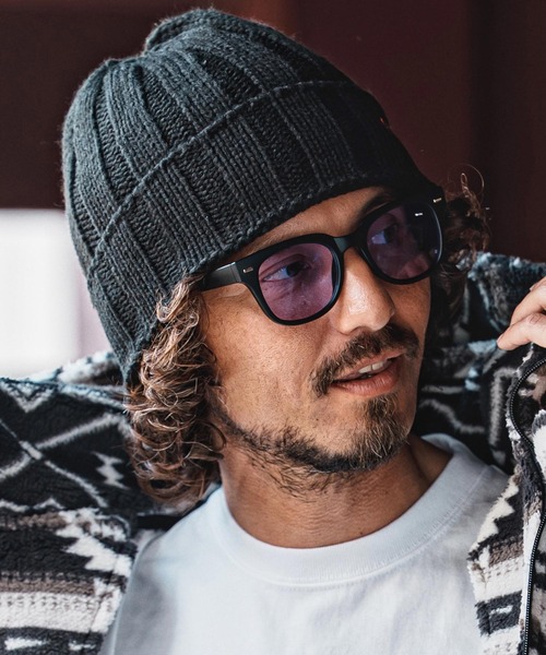 felkod（フィルコッド）の「mko13693- Wide Rib Knit Beanie ローゲージニット帽(F26A350)（ニットキャップ/ビーニー・メンズ・グレー/ブラック×ピンク/ブラック×ホワイト/サンドベージュ・FREE）」の7枚目の写真