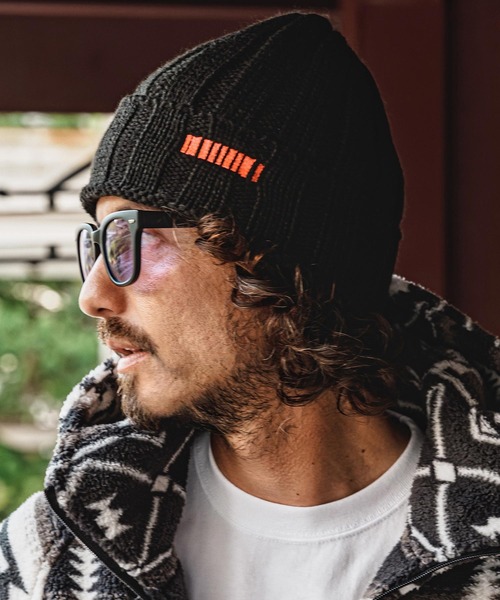 felkod（フィルコッド）の「mko13693- Wide Rib Knit Beanie ローゲージニット帽(F26A350)（ニットキャップ/ビーニー・メンズ・グレー/ブラック×ピンク/ブラック×ホワイト/サンドベージュ・FREE）」の8枚目の写真