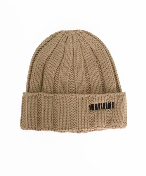 felkod（フィルコッド）の「mko13693- Wide Rib Knit Beanie ローゲージニット帽(F26A350)（ニットキャップ/ビーニー・メンズ・グレー/ブラック×ピンク/ブラック×ホワイト/サンドベージュ・FREE）」の12枚目の写真
