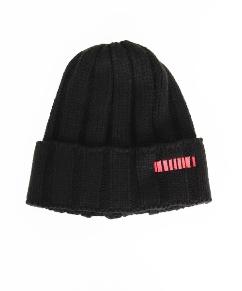 felkod（フィルコッド）の「mko13693- Wide Rib Knit Beanie ローゲージニット帽(F26A350)（ニットキャップ/ビーニー・メンズ・グレー/ブラック×ピンク/ブラック×ホワイト/サンドベージュ・FREE）」の14枚目の写真