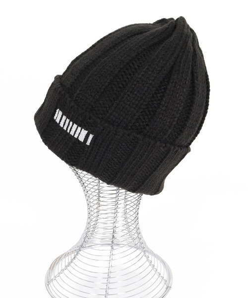 felkod（フィルコッド）の「mko13693- Wide Rib Knit Beanie ローゲージニット帽(F26A350)（ニットキャップ/ビーニー・メンズ・グレー/ブラック×ピンク/ブラック×ホワイト/サンドベージュ・FREE）」の18枚目の写真