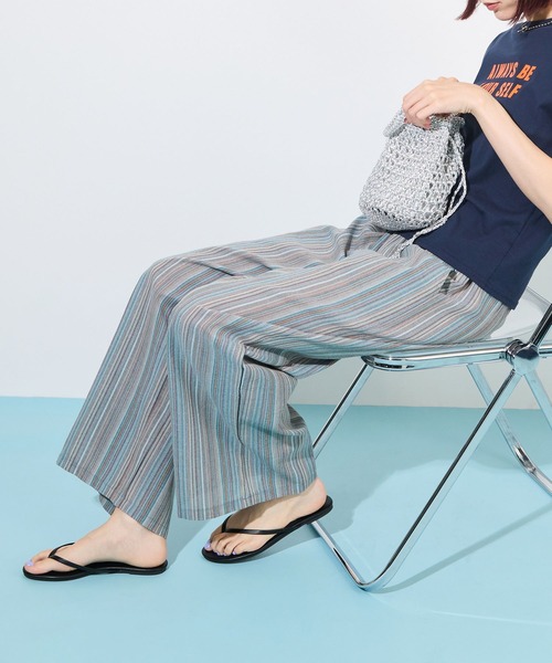ABYS（アビス）の「マルチストライプワイドパンツ（その他パンツ・レディース・ブルー/レッド・MEDIUM/LARGE）」の7枚目の写真