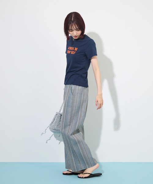ABYS（アビス）の「マルチストライプワイドパンツ（その他パンツ・レディース・ブルー/レッド・MEDIUM/LARGE）」の12枚目の写真