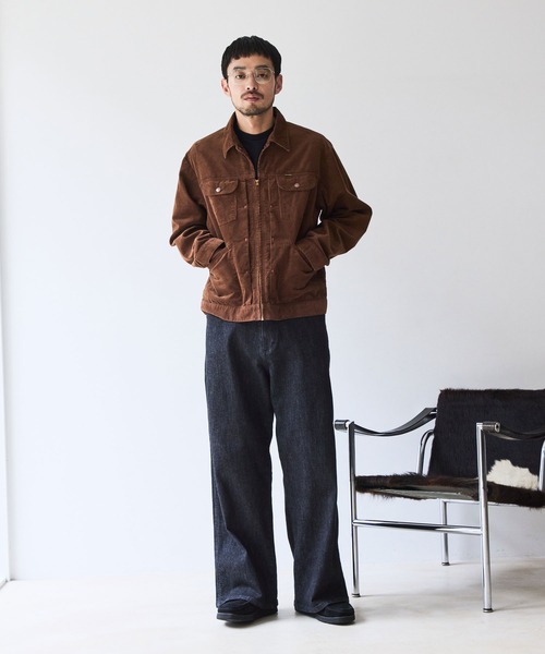 Wrangler(ラングラー)の「【Wrangler meet LE CERCLE par rope】別注/ワイドデニムパンツ/セットアップ対応(デニムパンツ・メンズ・ネイビー/ブラック/グレー・LL/M/L/S)」の4枚目の写真