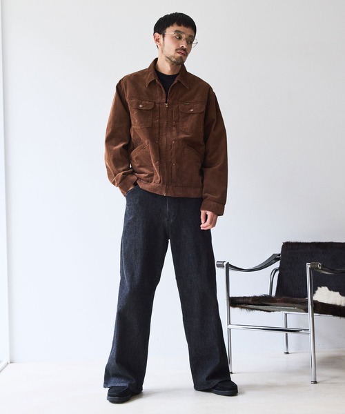 Wrangler(ラングラー)の「【Wrangler meet LE CERCLE par rope】別注/ワイドデニムパンツ/セットアップ対応(デニムパンツ・メンズ・ネイビー/ブラック/グレー・LL/M/L/S)」の8枚目の写真