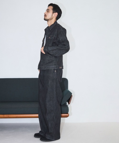 Wrangler(ラングラー)の「【Wrangler meet LE CERCLE par rope】別注/ワイドデニムパンツ/セットアップ対応(デニムパンツ・メンズ・ネイビー/ブラック/グレー・LL/M/L/S)」の13枚目の写真