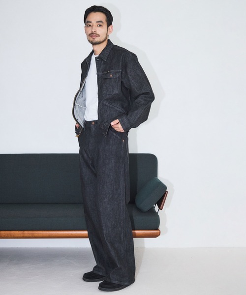 Wrangler(ラングラー)の「【Wrangler meet LE CERCLE par rope】別注/ワイドデニムパンツ/セットアップ対応(デニムパンツ・メンズ・ネイビー/ブラック/グレー・LL/M/L/S)」の14枚目の写真