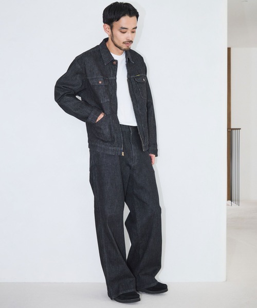 Wrangler(ラングラー)の「【Wrangler meet LE CERCLE par rope】別注/ワイドデニムパンツ/セットアップ対応(デニムパンツ・メンズ・ネイビー/ブラック/グレー・LL/M/L/S)」の18枚目の写真