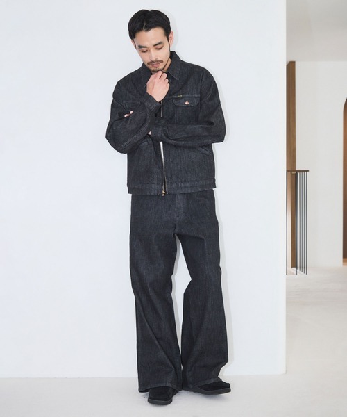 Wrangler(ラングラー)の「【Wrangler meet LE CERCLE par rope】別注/ワイドデニムパンツ/セットアップ対応(デニムパンツ・メンズ・ネイビー/ブラック/グレー・LL/M/L/S)」の19枚目の写真