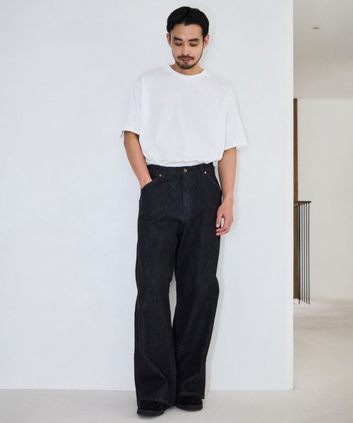 Wrangler(ラングラー)の「【Wrangler meet LE CERCLE par rope】別注/ワイドデニムパンツ/セットアップ対応(デニムパンツ・メンズ・ネイビー/ブラック/グレー・LL/M/L/S)」の21枚目の写真