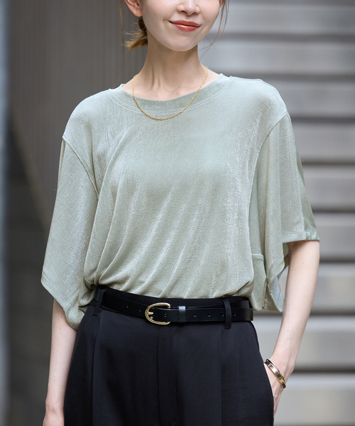 シャイニーコクーンカットソー（Tシャツ/カットソー）｜SLOBE IENA 