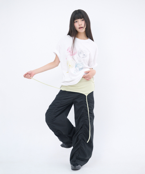ITZAVIBE(イッザバイブ)の「LACE LAYERED WIDE PANTS - BLACK(その他パンツ・レディース・その他・MEDIUM/LARGE)」の4枚目の写真