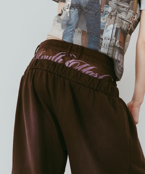 Knuth Marf(クヌースマーフ)の「Knuth Marf / クヌースマーフ double-layer sweatpants(スウェットパンツ・レディース・ブラウン/チャコールグレー・X-SMALL/SMALL)」の16枚目の写真