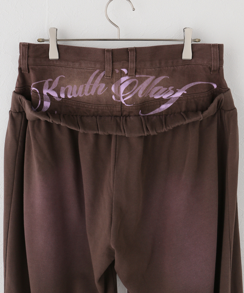 Knuth Marf(クヌースマーフ)の「Knuth Marf / クヌースマーフ double-layer sweatpants(スウェットパンツ・レディース・ブラウン/チャコールグレー・X-SMALL/SMALL)」の22枚目の写真