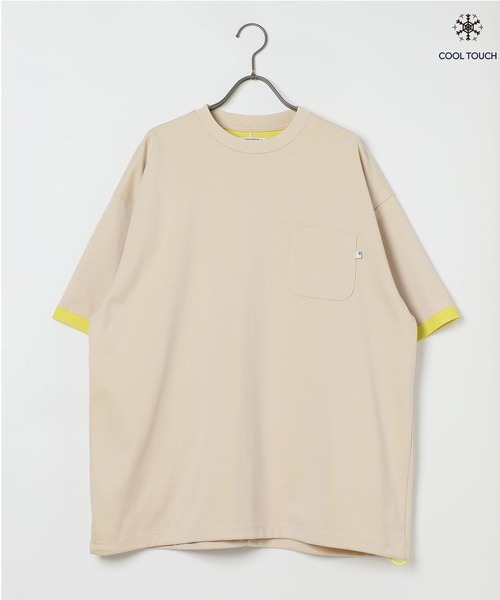 GEORGE'S(ジョージズ)の「<接触冷感>配色機能ドローコード(Tシャツ/カットソー・メンズ・ベージュ/ネイビー/ベージュ系その他/グレー・MEDIUM/LARGE)」の3枚目の写真