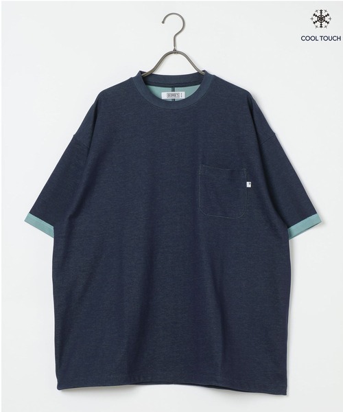 GEORGE'S(ジョージズ)の「<接触冷感>配色機能ドローコード(Tシャツ/カットソー・メンズ・ベージュ/ネイビー/ベージュ系その他/グレー・MEDIUM/LARGE)」の4枚目の写真