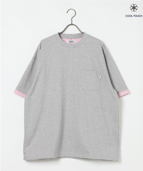 GEORGE'S(ジョージズ)の「<接触冷感>配色機能ドローコード(Tシャツ/カットソー・メンズ・ベージュ/ネイビー/ベージュ系その他/グレー・MEDIUM/LARGE)」の1枚目の写真