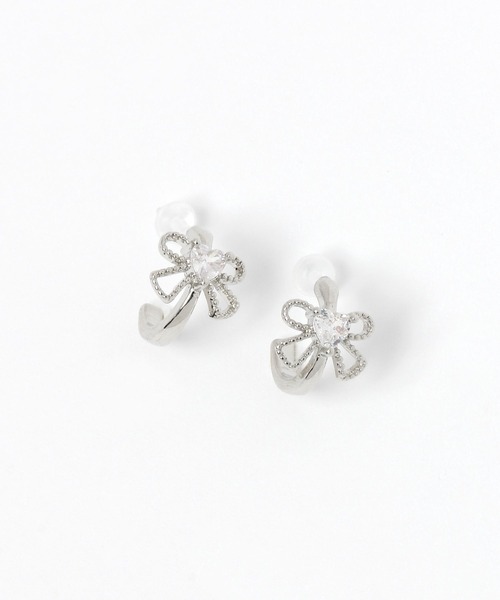 LAKOLE(ラコレ)の「リボンビジュフープ樹脂ポストピアス / 899433(ピアス(両耳用)・レディース・その他1/その他2・FREE)」の1枚目の写真