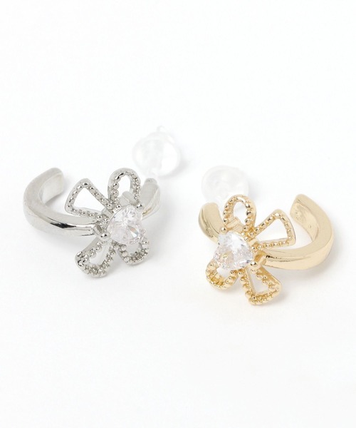 LAKOLE(ラコレ)の「リボンビジュフープ樹脂ポストピアス / 899433(ピアス(両耳用)・レディース・その他1/その他2・FREE)」の4枚目の写真