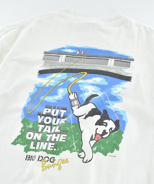 VINTAGE(ヴィンテージ)の「【USED】90’s BIG DOGS “PUT YOUR TAIL ON THE LINE” Tシャツ USA製(Tシャツ/カットソー・メンズ・ホワイト・X-LARGE)」の2枚目の写真