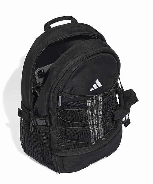 adidas（アディダス）の「adidas/アディダス バックパック BUNGEE CORD CV248（バックパック/リュック・メンズ・ブラック×ホワイト・FREE）」の4枚目の写真