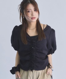 シュシュ付ギャザータックドットＢＬ
