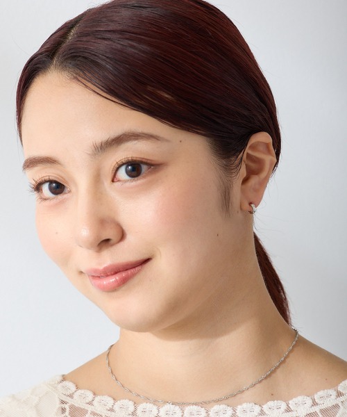 CALIN STANDARD(カリンスタンダード)の「◆金属アレルギー対応◆◆made in japan◆【純金厚メッキ】スクエアキュービックジルコニア 極小ミニマル ループフィットイヤリング(イヤリング・レディース・シルバー/ゴールド/ピンクゴールド・FREE)」の5枚目の写真