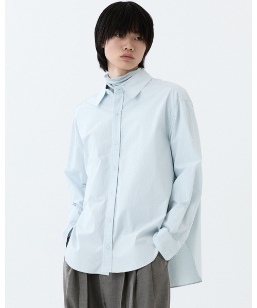 THEENDQUESTION（ジエンドクエスチョン）の「Cotton bio shirt / LIGHT BLUE（シャツ/ブラウス・レディース・その他・1/2）」の2枚目の写真