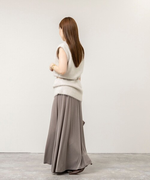 NOLLEY’S Sophi(ノーリーズソフィ)の「【WEB限定】【BECシリーズ】《セットアップ対応》ウォッシャブルフィブリルテレコフレアーマキシスカート(スカート・レディース・チャコールグレー/カーキ・38/36)」の19枚目の写真