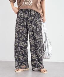 レースプリント柄パンツ
