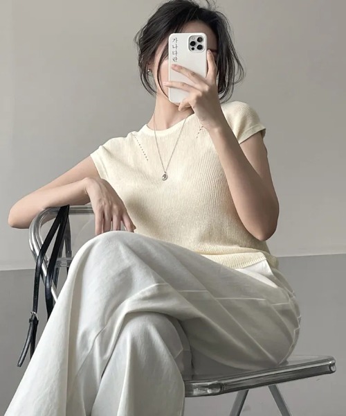 Aelina（エリナ）の「バックボタントップス（その他トップス・レディース・ベージュ/ブラック・FREE）」の14枚目の写真