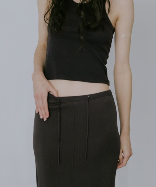 lit(リット)の「Layered Knit Tight Skirt(スカート・レディース・ブラック/トップグレー/ブラウン・FREE)」の20枚目の写真