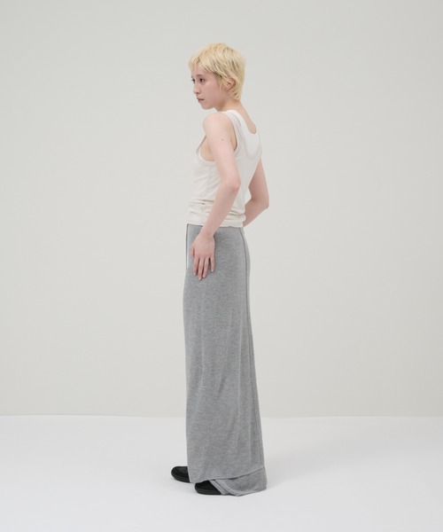 lit(リット)の「Layered Knit Tight Skirt(スカート・レディース・ブラック/トップグレー/ブラウン・FREE)」の15枚目の写真