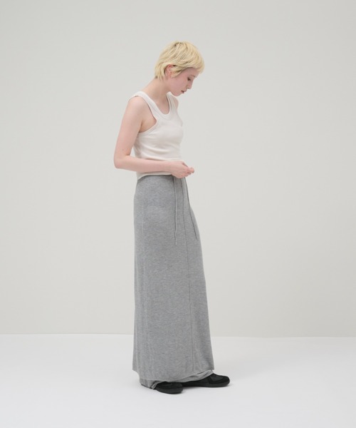 lit(リット)の「Layered Knit Tight Skirt(スカート・レディース・ブラック/トップグレー/ブラウン・FREE)」の17枚目の写真
