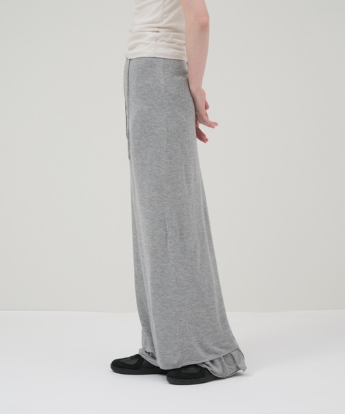 lit(リット)の「Layered Knit Tight Skirt(スカート・レディース・ブラック/トップグレー/ブラウン・FREE)」の13枚目の写真