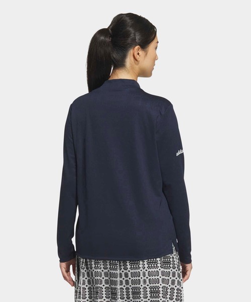 adidas(アディダス)の「ジャカード モックネック長袖ポロシャツ 【adidas Golf/アディダスゴルフ】(ポロシャツ・レディース・ネイビー・MEDIUM/LARGE/X-LARGE/SMALL)」の2枚目の写真