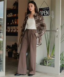 裏起毛/美シルエットフレアパンツ