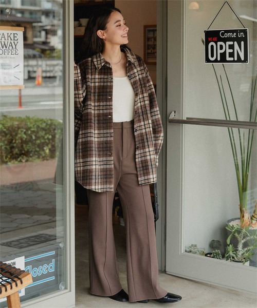 titivate(ティティベイト)の「裏起毛/美シルエットフレアパンツ(その他パンツ・レディース・ブラック/ブラウン/アイボリー・SP/S/L/M)」の14枚目の写真