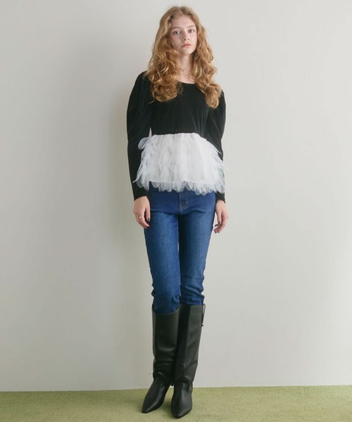 archives(アルシーヴ)の「スキニーデニム(デニムパンツ・レディース・ブラック/ネイビー・SMALL/MEDIUM)」の17枚目の写真