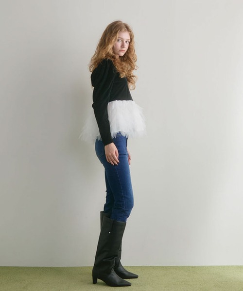 archives(アルシーヴ)の「スキニーデニム(デニムパンツ・レディース・ブラック/ネイビー・SMALL/MEDIUM)」の10枚目の写真