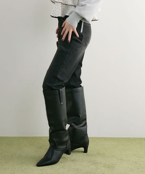 archives(アルシーヴ)の「スキニーデニム(デニムパンツ・レディース・ブラック/ネイビー・SMALL/MEDIUM)」の8枚目の写真
