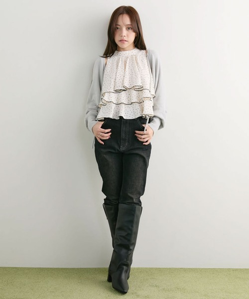 archives(アルシーヴ)の「スキニーデニム(デニムパンツ・レディース・ブラック/ネイビー・SMALL/MEDIUM)」の9枚目の写真