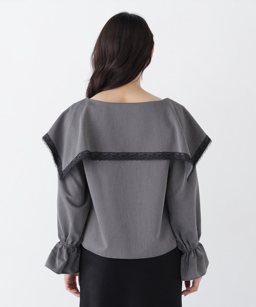 NATURAL BEAUTY BASIC(ナチュラルビューティーベーシック)の「ビッグカラーブラウス(シャツ/ブラウス・レディース・グレイッシュベージュ/オフホワイト/チャコールグレー・フリ-)」の19枚目の写真